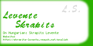 levente skrapits business card